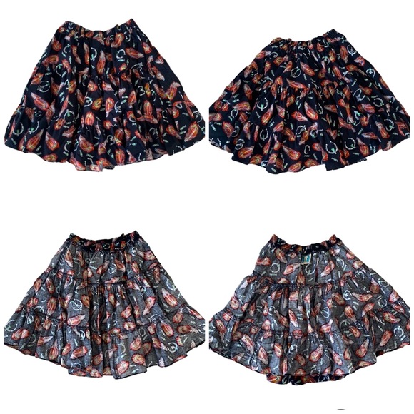 Desert West Sherry Holt Western Squaredance Skirt Feathers Horseshoes Vintage US - Picture 5 of 8